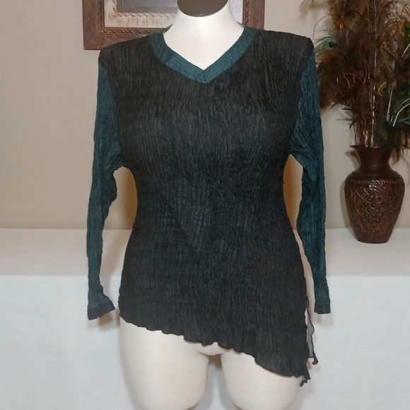 Sz S/M Vintage 2-Piece Blouse Set by Exotic - Picture 6 of 12